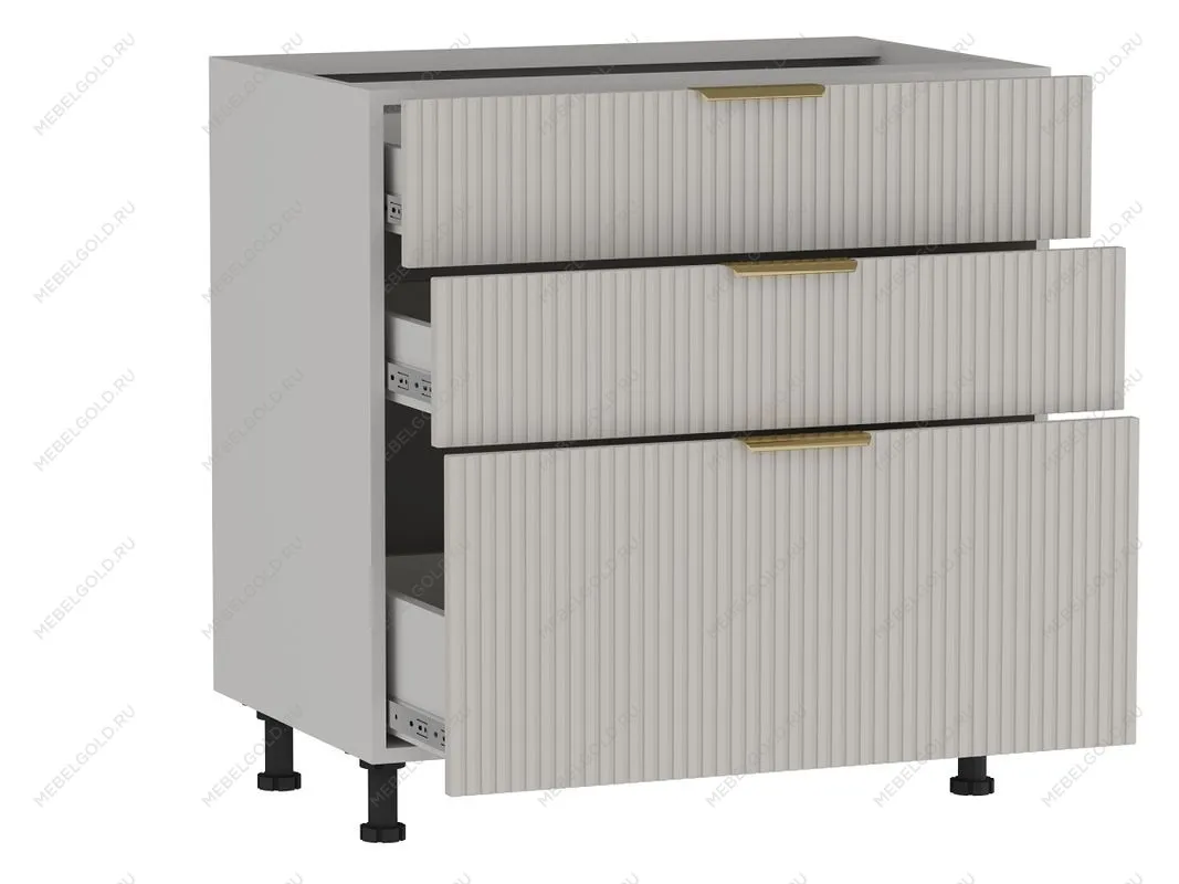 Стол с ящиками СЯ-80 (176/356), Монза (800*523*820) Экокожа Бежевый, 23120 | изображение 1