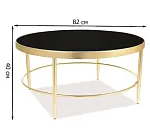 Стол журнальный SIGNAL MYSTIC B (черный/золотой мат) | изображение 1