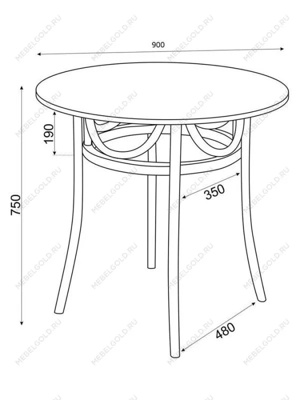 Стол венский Вальс 900 (средний тон) | изображение 6