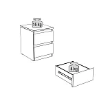 МАЛЬТА тумба ИКЕА / IKEA 2 ящика 40х54 сонома | изображение 4