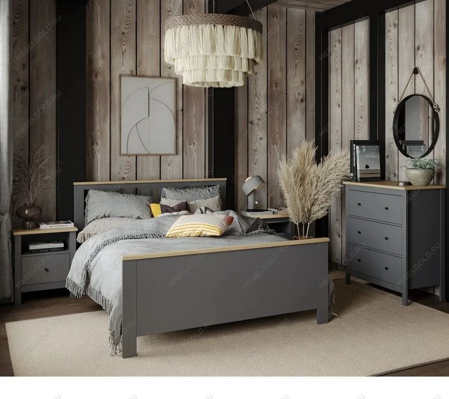 САГА комод 3 ящика серый/ясень | изображение 6