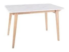 Стол обеденный Signal MARCUS 120 (эффект белого мрамора/дуб)