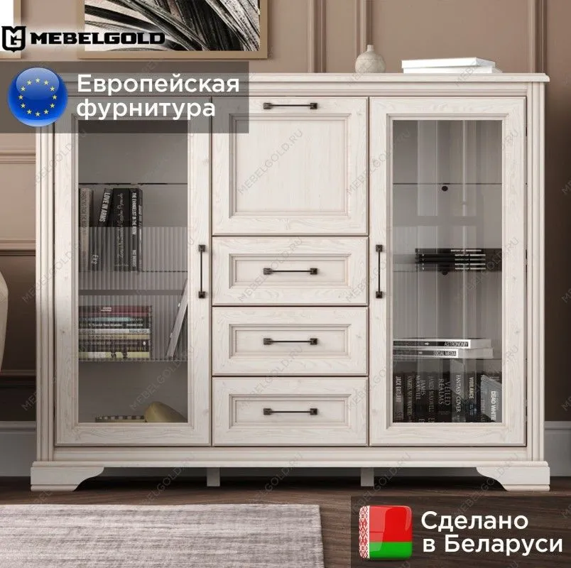 Тумба Стилиус KOM2W1B3S с подсветкой (Лиственница сибирская) | изображение 1