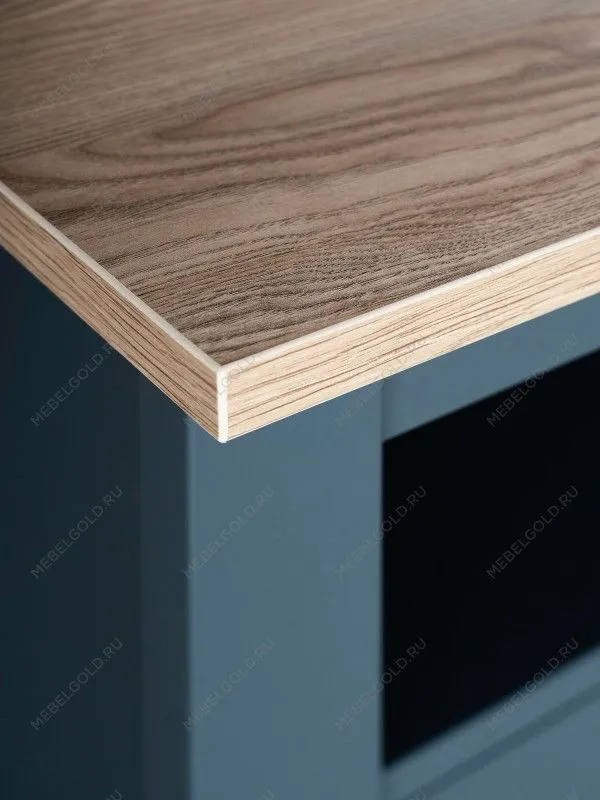 Тумба ТВ Сага, 3 ящика, 131х42х63 см, темно-бирюзовая/ясень | изображение 5