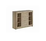 БРИМНЭС / СИРИУС тумба ИКЕА / IKEA 2 двери со стеклом и 3 ящика 117х95 сонома | изображение 3