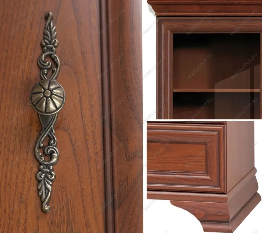 Шкаф с витриной Кентаки REG1W1S каштан | изображение 3