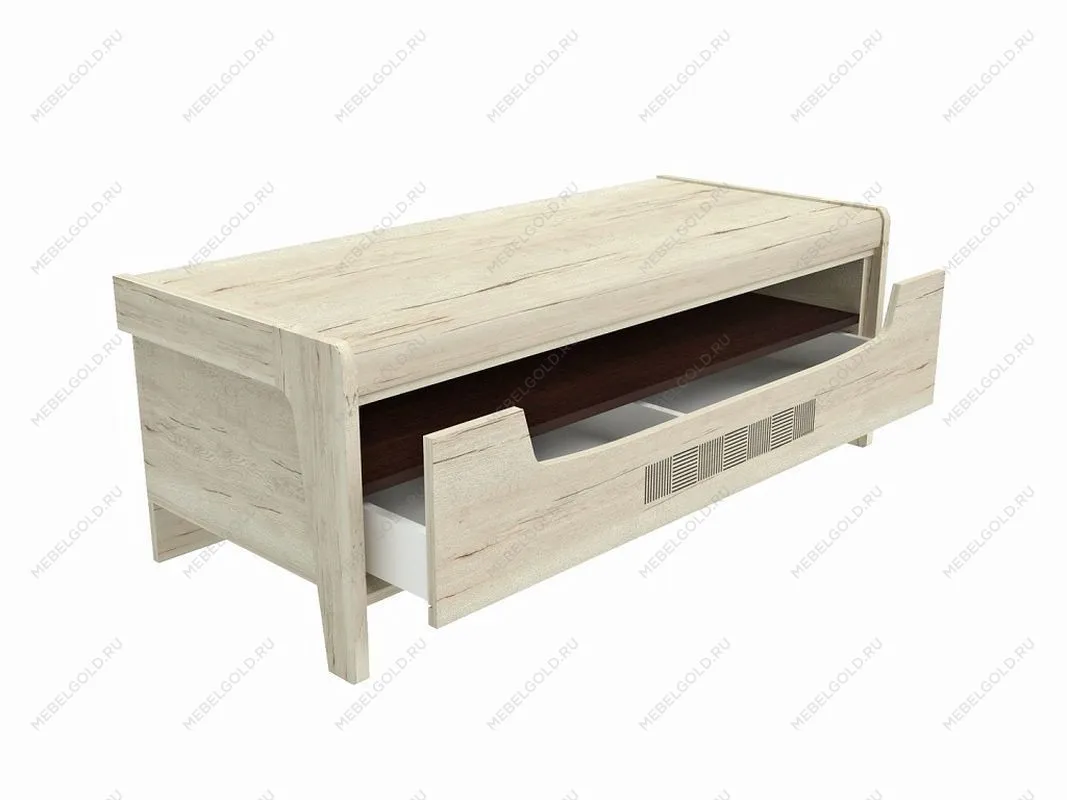 Тумба М-7 под ТВ, Мале (1244*530*455) Дуб галифакс белый, 31203