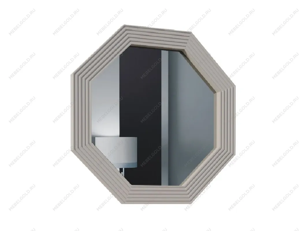 Зеркало Стелла светло серый камень