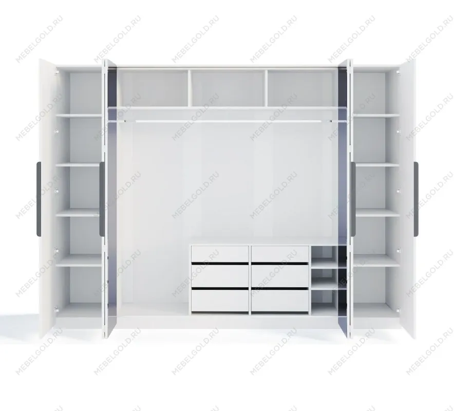 Шкаф Стелла 6-дверный белый | изображение 2