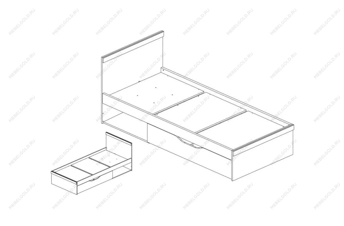 Центральный склад - Кровать Оскар 90 | изображение 2