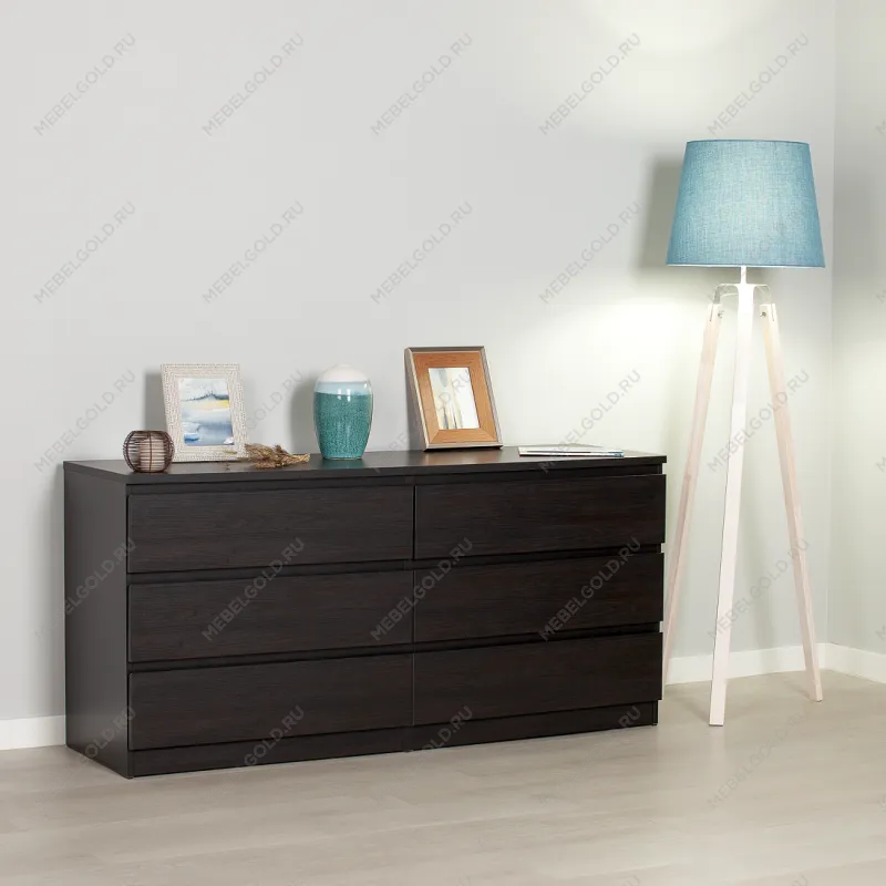 МАЛЬТА комод ИКЕА / IKEA 6 ящиков 160х76 Дуб Венге | изображение 5