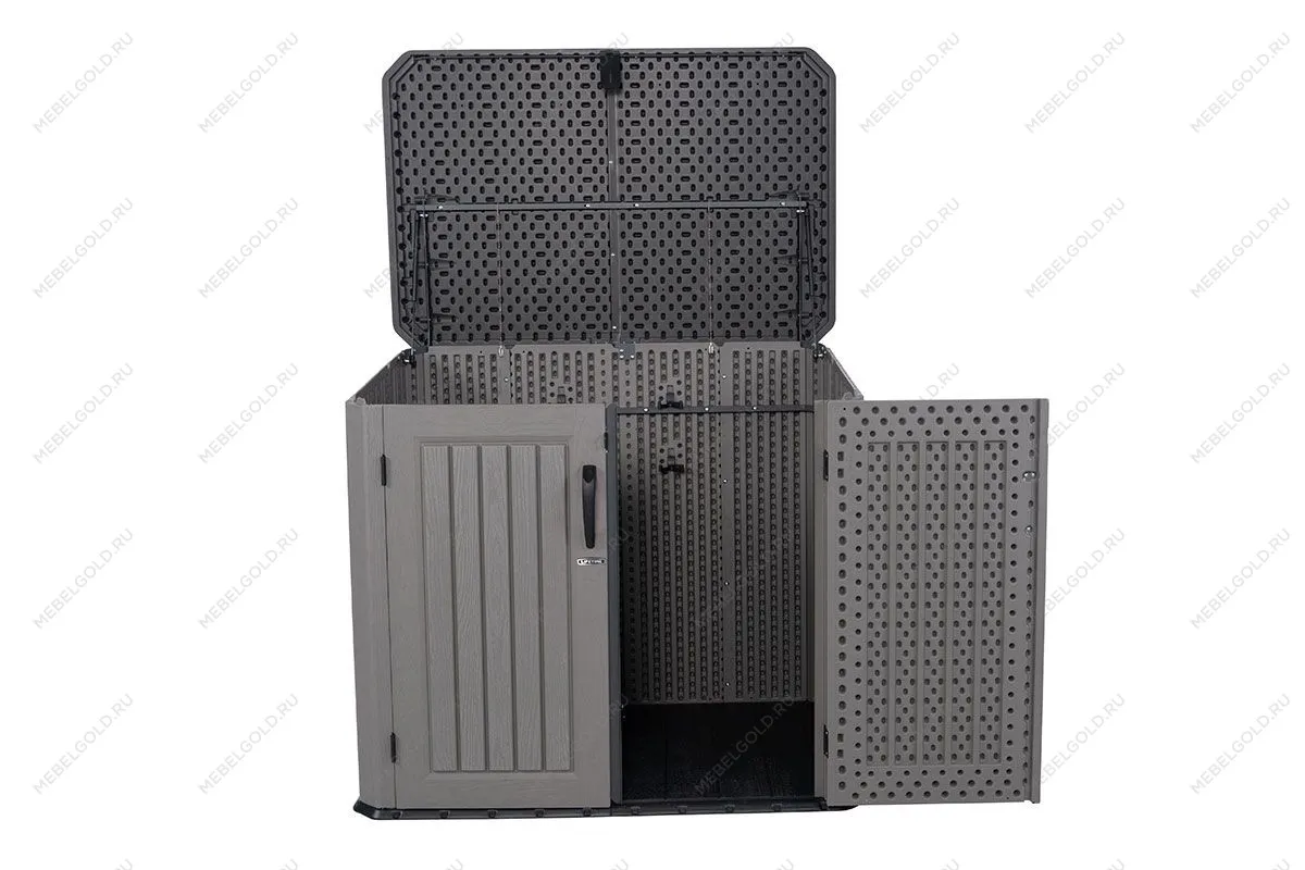 Ящик пластиковый WoodLook, 1380 л, серый | изображение 1