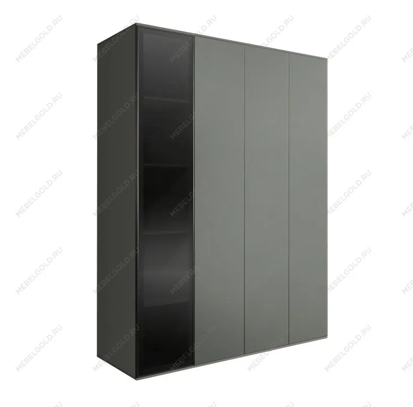 Шкаф 4-х дв. Bogemia Air (Серый/Черный) БМШ2/4(1)