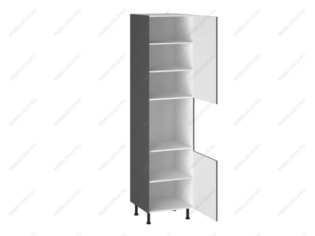 Шкаф-пенал 960 ПГ-60 бока МДФ, Виста (600*586*2456) Экокожа Серый, 26689 | изображение 1