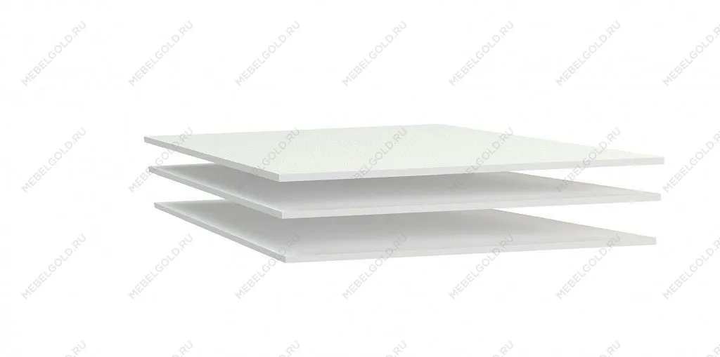 Дополнительные полки в шкаф 6-дверный, Клер (855*495*16) Белый, 11919