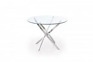 Стол обеденный Halmar RAYMOND (прозрачный/хром)