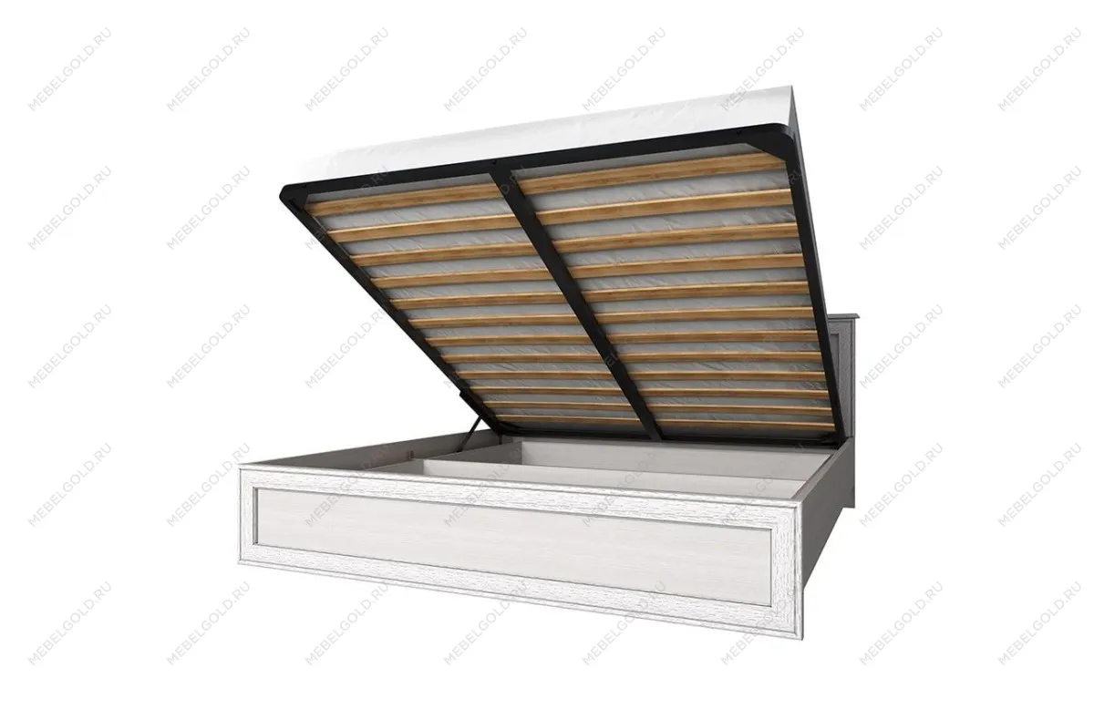 Кровать Тиффани 140 с подъемным механизмом вудлайн кремовый