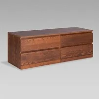 Варма Прайм 4Д комод 160x55x48 шпон ясень, коричневый