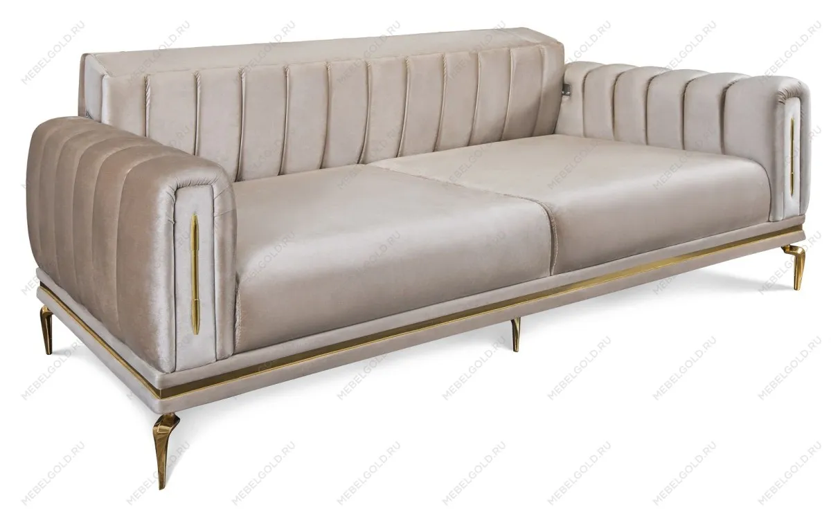 Диван Замира 3х местный бежевый | изображение 3