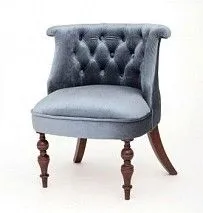Кресло Бархат (темный тон/25 - грязно-голубой)
