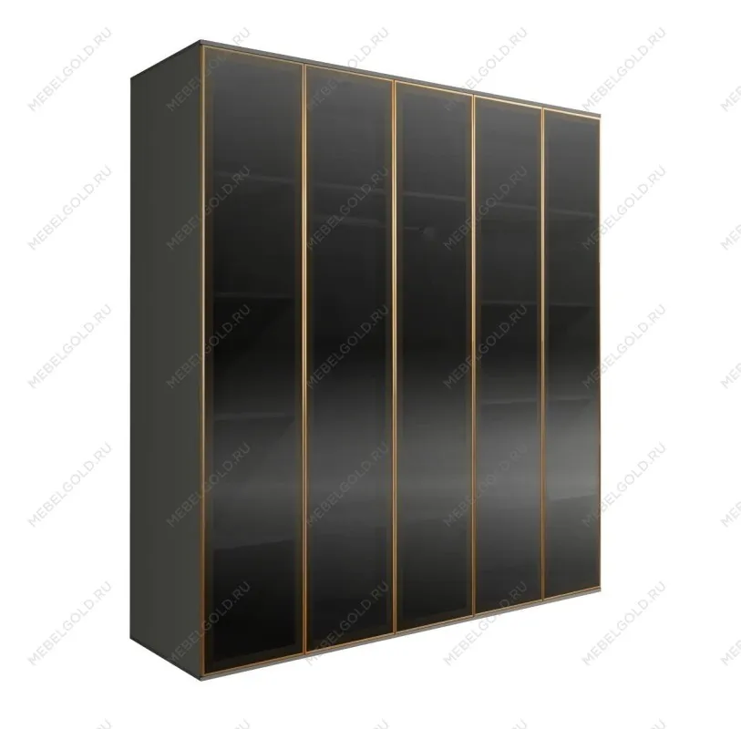 Шкаф 5-ти дв. Bogemia Air (Серый/Золото) БМШ2/5(5)