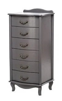 Комод Джульетта узкий 6 ящ. (серый ясень)