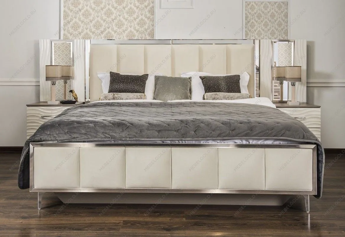 Зеркало Гравита для прикроватной тумбы белый глянец | изображение 4