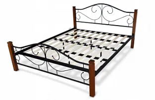 Кровать Halmar VIOLETTA 120 (античная черешня/черный)