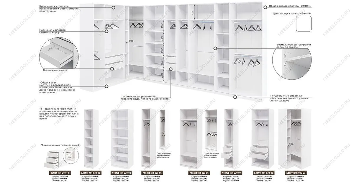 Шкаф Отис МН-039-09 П9 с фасадом МДФ (краска матовая RAL) | изображение 2