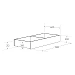 ОРИОН ящик под кровать выкатной ИКЕА / IKEA 140 белый | изображение 1