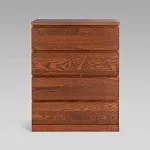 Варма Прайм 4 комод 80x100x48 шпон ясень, коричневый | изображение 1