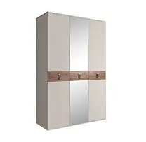 Шкаф 3-х дверный с зеркалом Bogemia Wood Fa (Шелк/Хром) БМШ1/3(Wo)