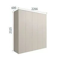 Шкаф 5-ти дверный Bogemia Air (Шелк) БМШ2/5(0)