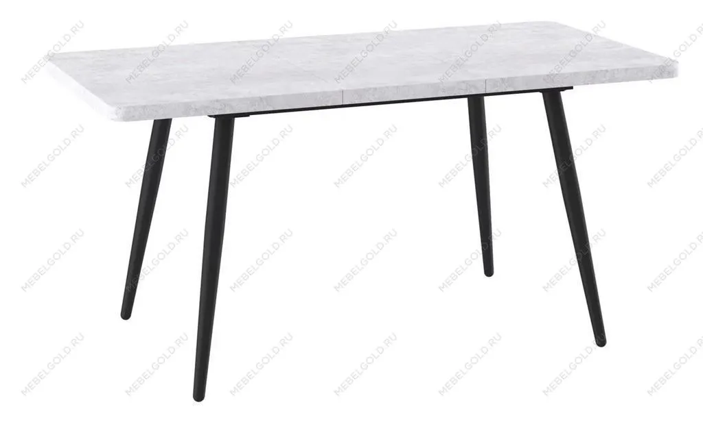 Стол раздвижной Бьерн (R)-120 (Серый сланец/Черный) 120(160)х80 | изображение 1