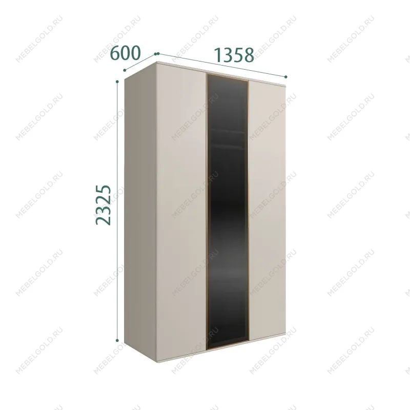 Шкаф 3-х дверный Bogemia Air (Шелк/Золото) БМШ2/3(1)