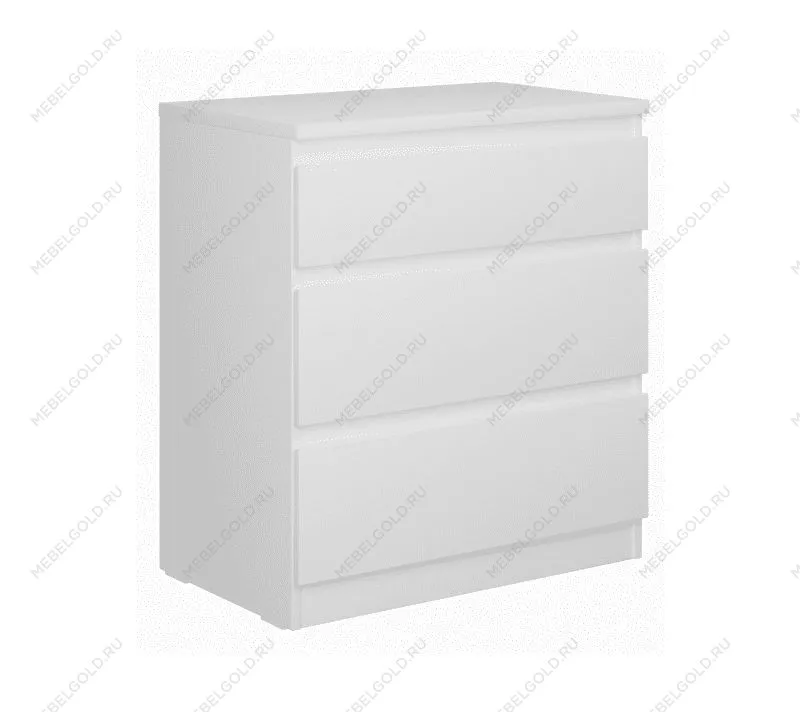 КАСТОР (KULLEN) комод ИКЕА / IKEA 3 ящика белый | изображение 3