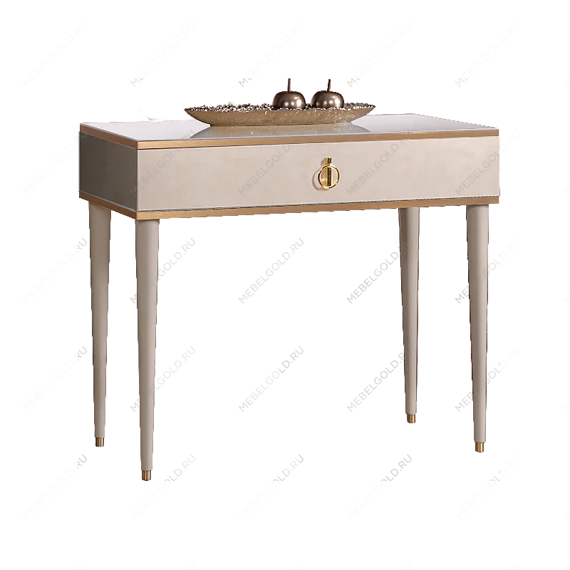 Стол туалетный узкий Римини (Латте/Золото) РМСТ-1[9]