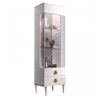 Витрина 1-ств. (правая) Римини СОЛО (белый золото) РМВ1-1С (s) - Выставка Балашиха