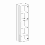 Шкаф навесной Лоренсо Графит МН-043-03 | изображение 1