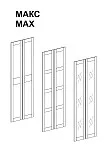 Комплект дверей для шкафа МАКС, 75 см, 2 заполнения, белый | изображение 2