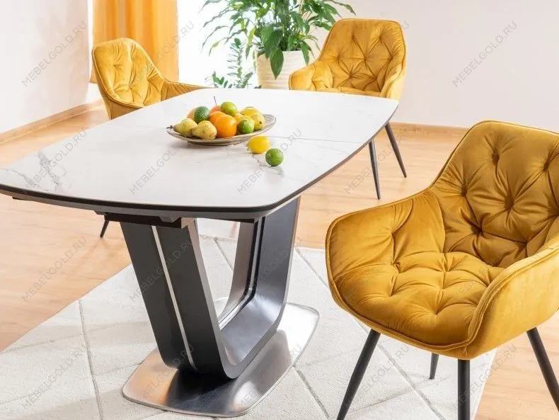 Стул кухонный SIGNAL CHERRY VELVET (карри/черный мат) | изображение 3