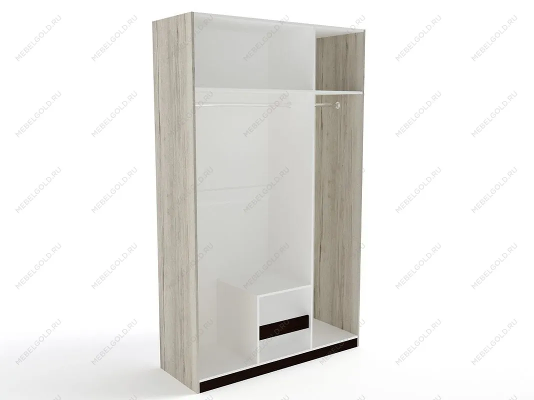 Шкаф 3-х дверный, Мале (1366*544*2278) Дуб галифакс белый, 11212 | изображение 1
