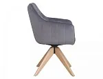 Стул кухонный Signal AZALIA D Velvet Bluvel 14 поворотный (серый/дуб) | изображение 3