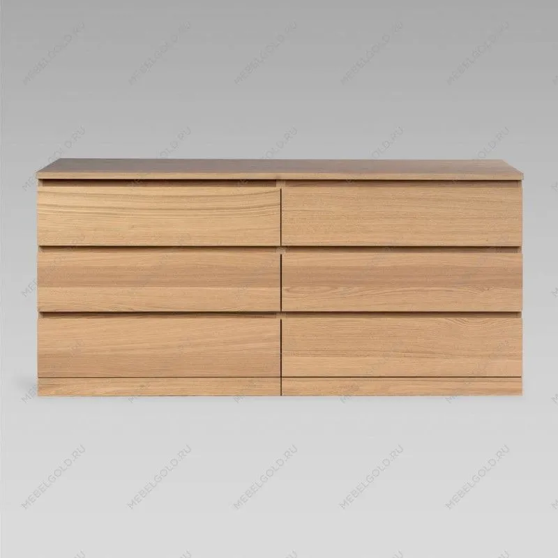 Варма Прайм 6Д комод 160x77x48 шпон дуб беленый | изображение 1