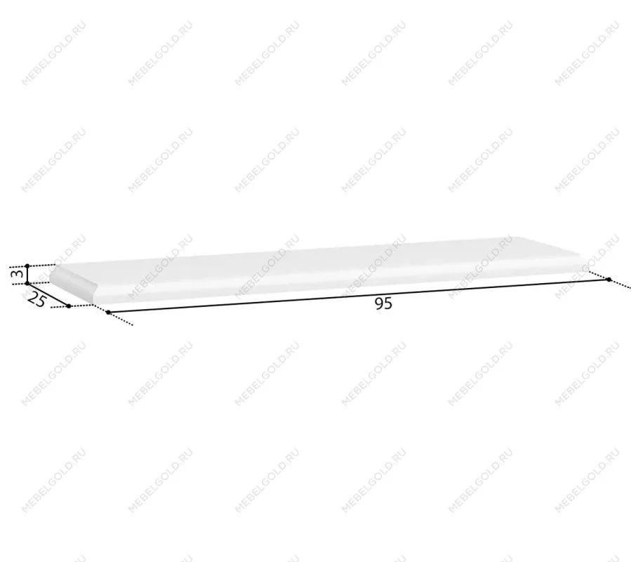 Полка Кентаки POL/95 белый | изображение 3