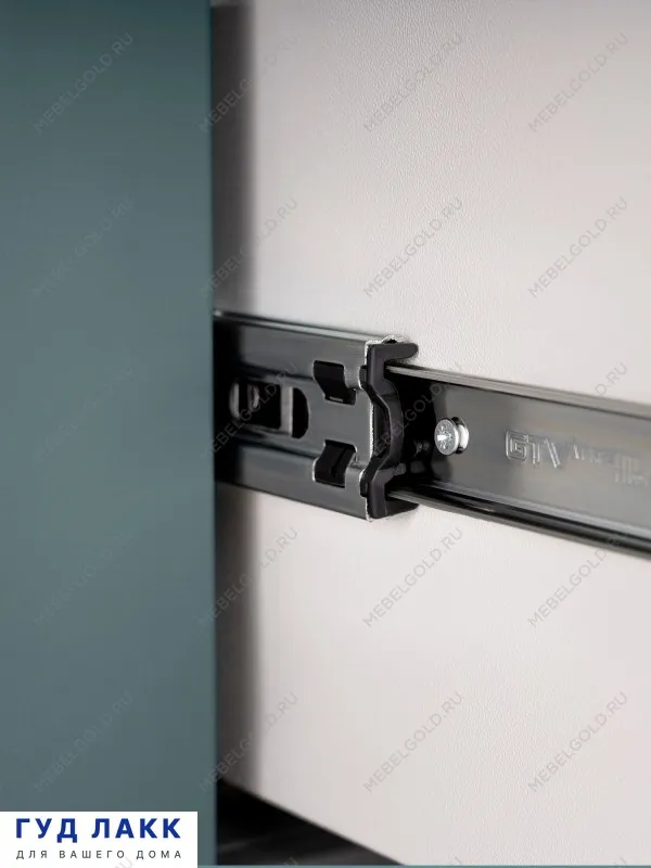 Комод Сага, 92х51х100 см, темно-бирюзовый/ясень | изображение 4