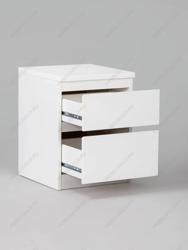 Тумба прикроватная Кастор, 2 ящика, 40х37х49 см, белая | изображение 7
