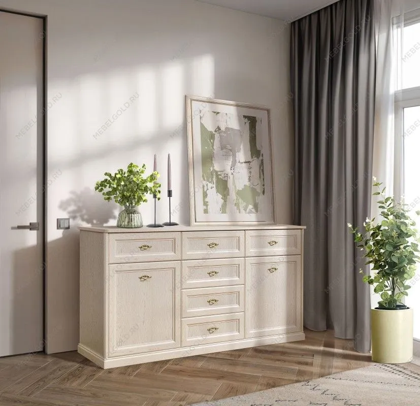 Комод большой Венеция дуб седан ВНКМ-3 | изображение 1