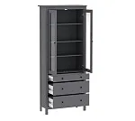 САГА шкаф с витриной 90 серый | изображение 2