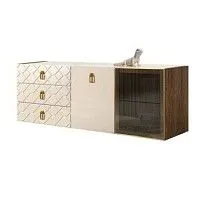 Комод 1.6м Bogemia Woodline Fly Fa (Слоновая кость) (Lakobel/Золото) БМКМ-4[5][10]